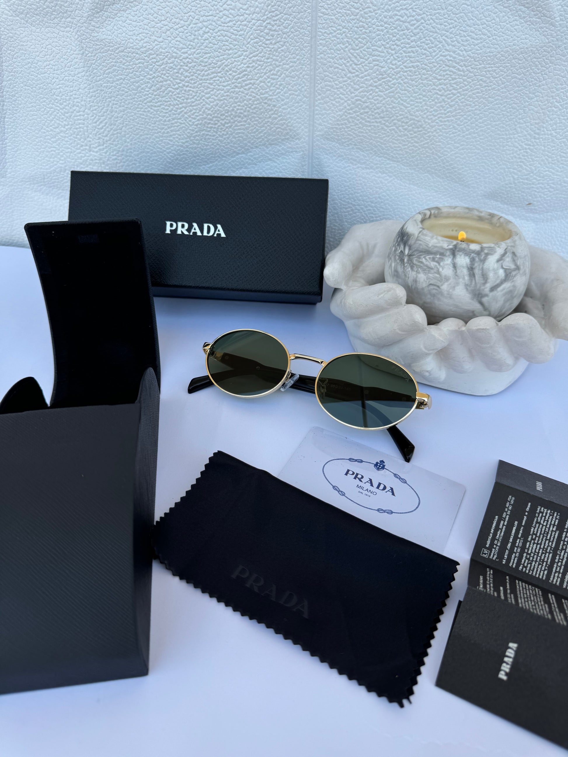 🕶 Lentes Ovalados Prada de lujo / Tendencia