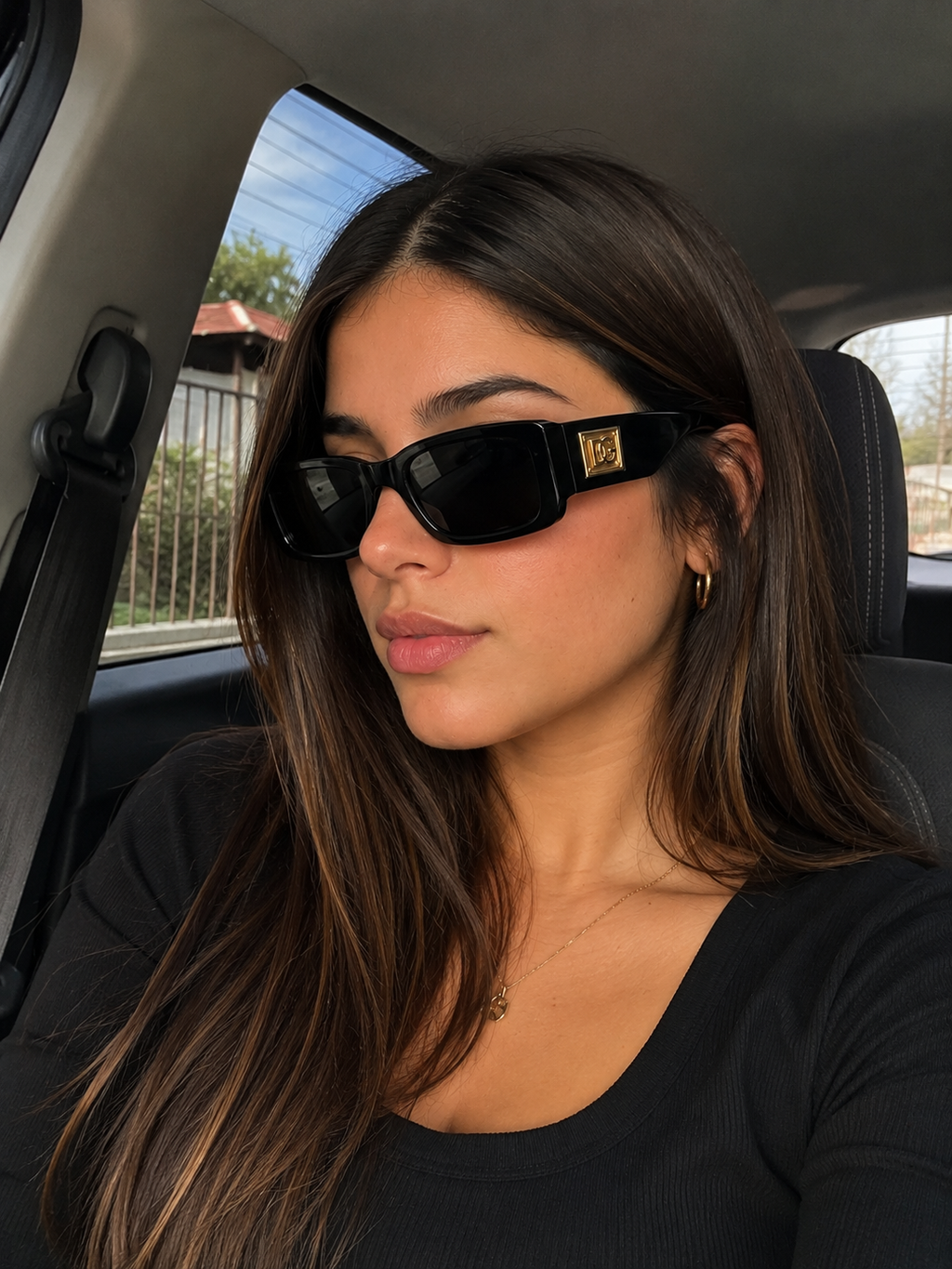 Lentes de Sol Black Oversize Luxury UV400