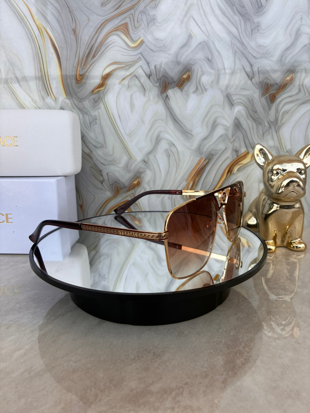 Lentes de Sol Versace Estilo Aviador Premium – Diseño Exclusivo con Detalle Medusa UV400 | Moda de Lujo