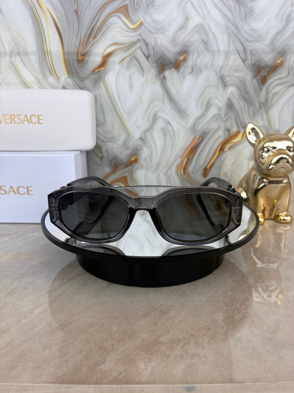 🕶️ Lentes de Sol VERSACE Biggie Transparentes – Ícono Urbano con Filtro UV400