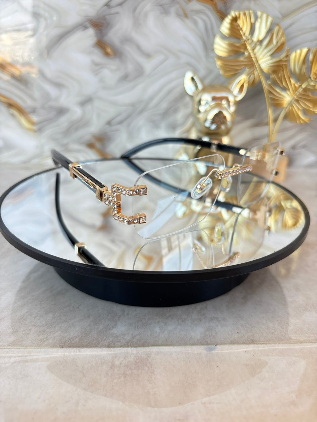 Lentes de Sol Cartier Rimless con Cristales – Diseño Exclusivo de Lujo UV400 | Estilo Premium Elegante