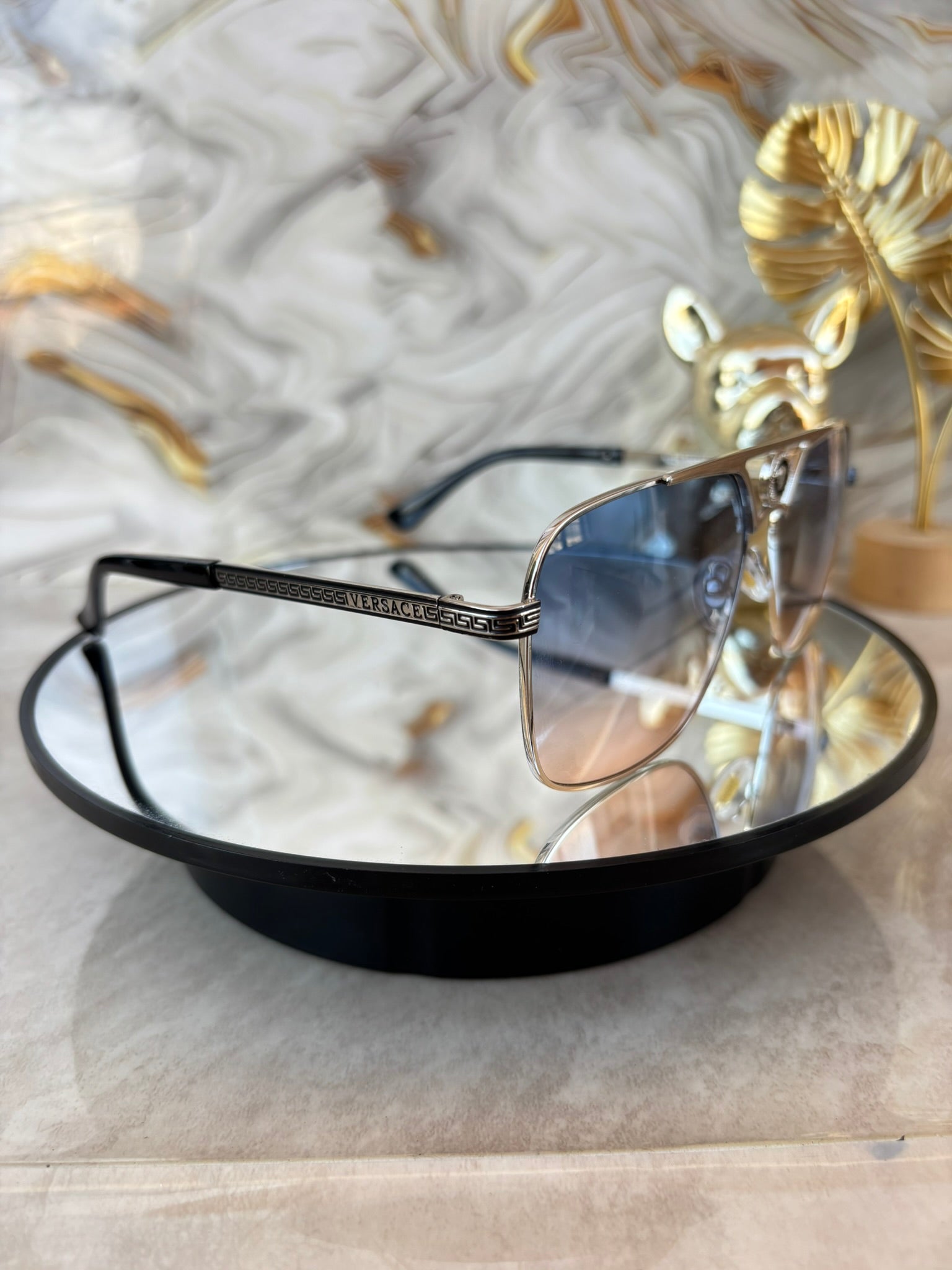 Lentes de Sol Versace Estilo Aviador Premium – Diseño Exclusivo con Detalle Medusa UV400 | Moda de Lujo
