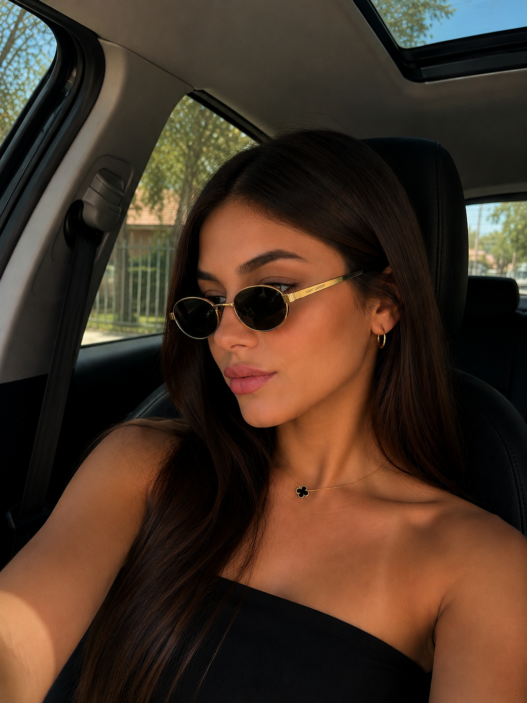 Lentes de Sol Gold Round Premium UV400